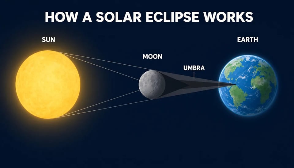 Educational solar eclipse infographic generated by Qwen Image