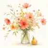 花の透明水彩イラストの縮略図